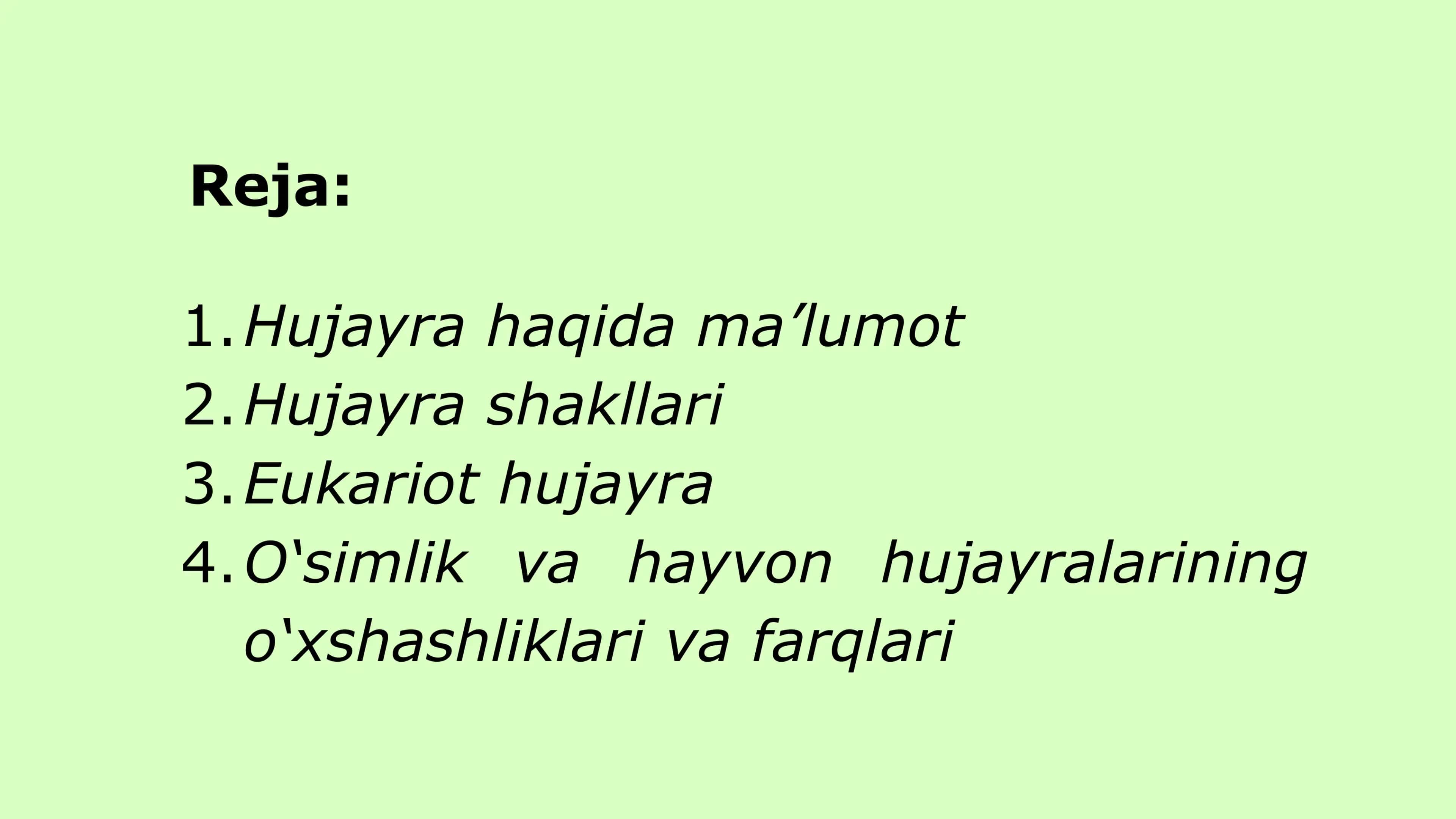 Hujayra - tiriklikning asosi 2