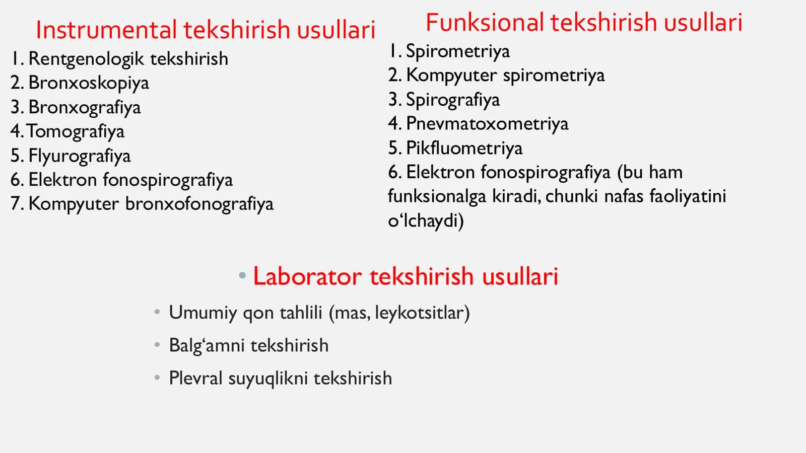 Bolalarda nafas tizimini instumental va laborator tekshiruv usullari 2