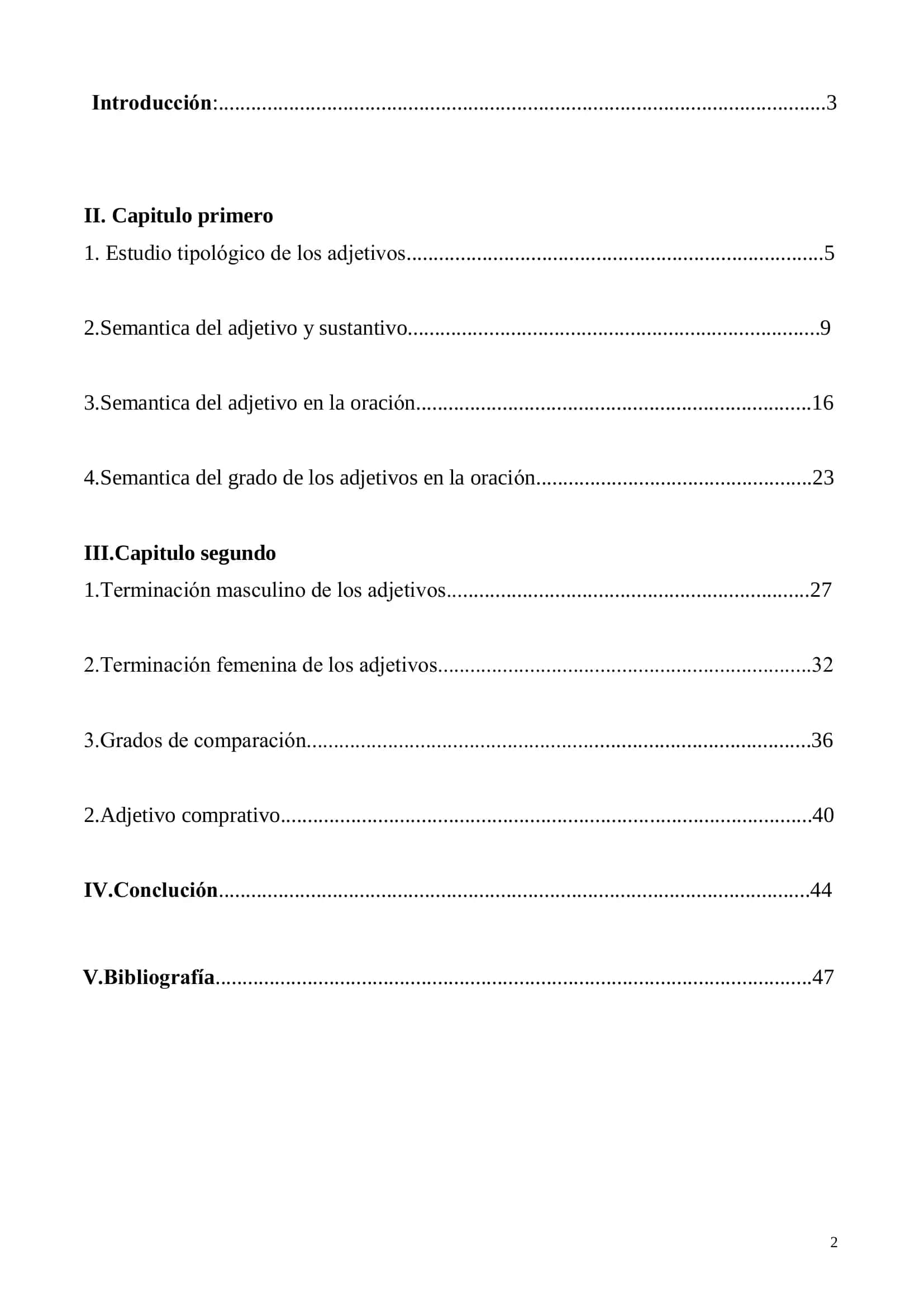 Estudio tipológico de los adjetivos 2