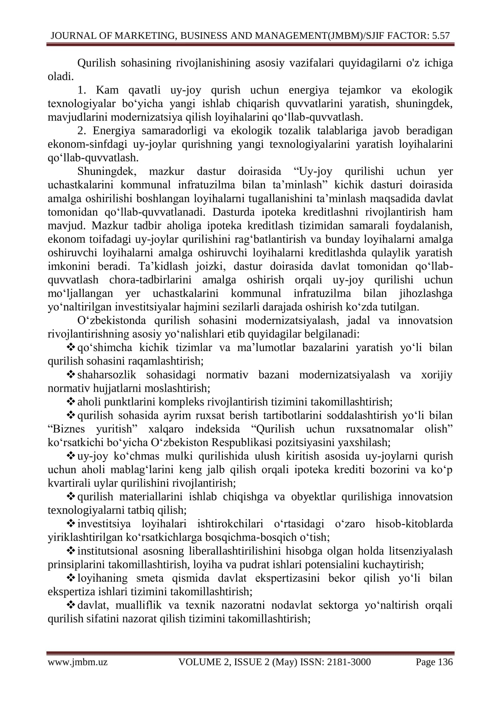 QURILISH SOHASINI TAKOMILLASHTIRISH IMKONIYATLARI 2