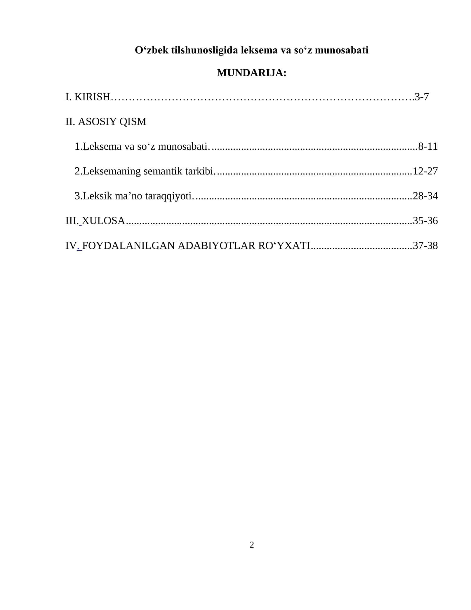 O‘zbek tilshunosligida leksema va so‘z munosabati 2
