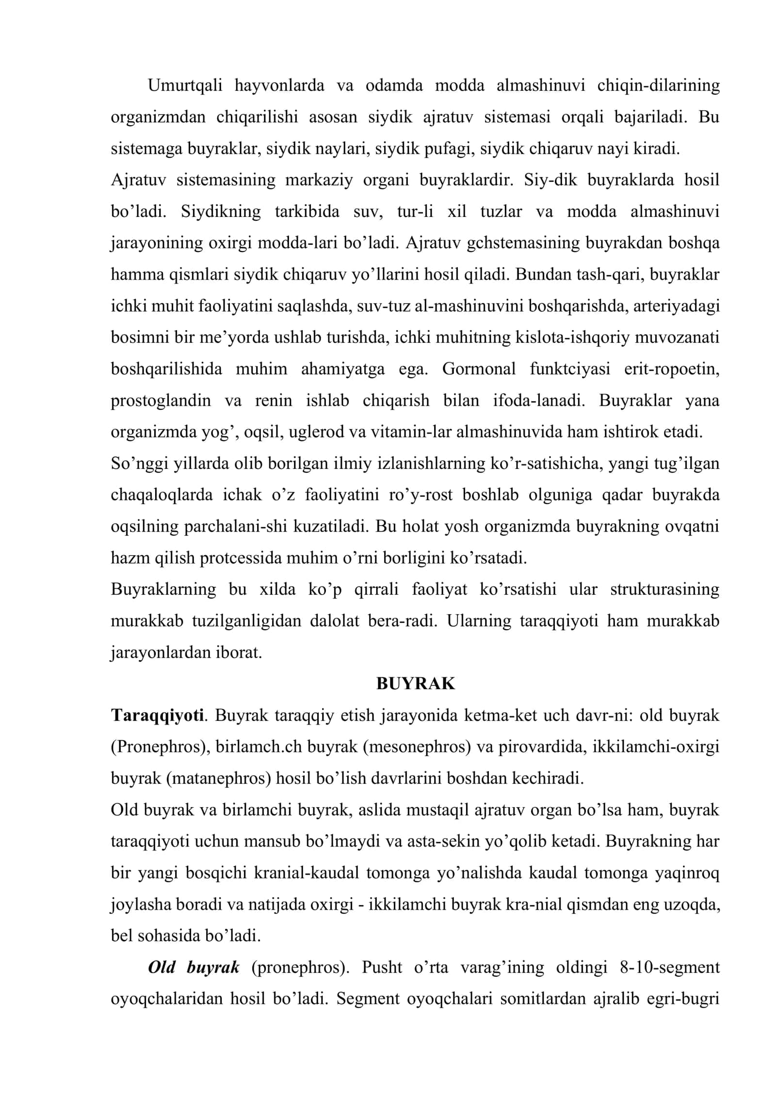 Siydik ajratuv sistemasi 2