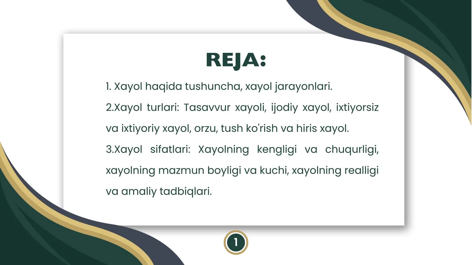 xayol haqida tushuncha prezentatsiya 2