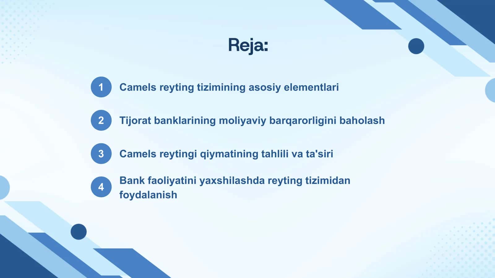 Camels tizimi 2