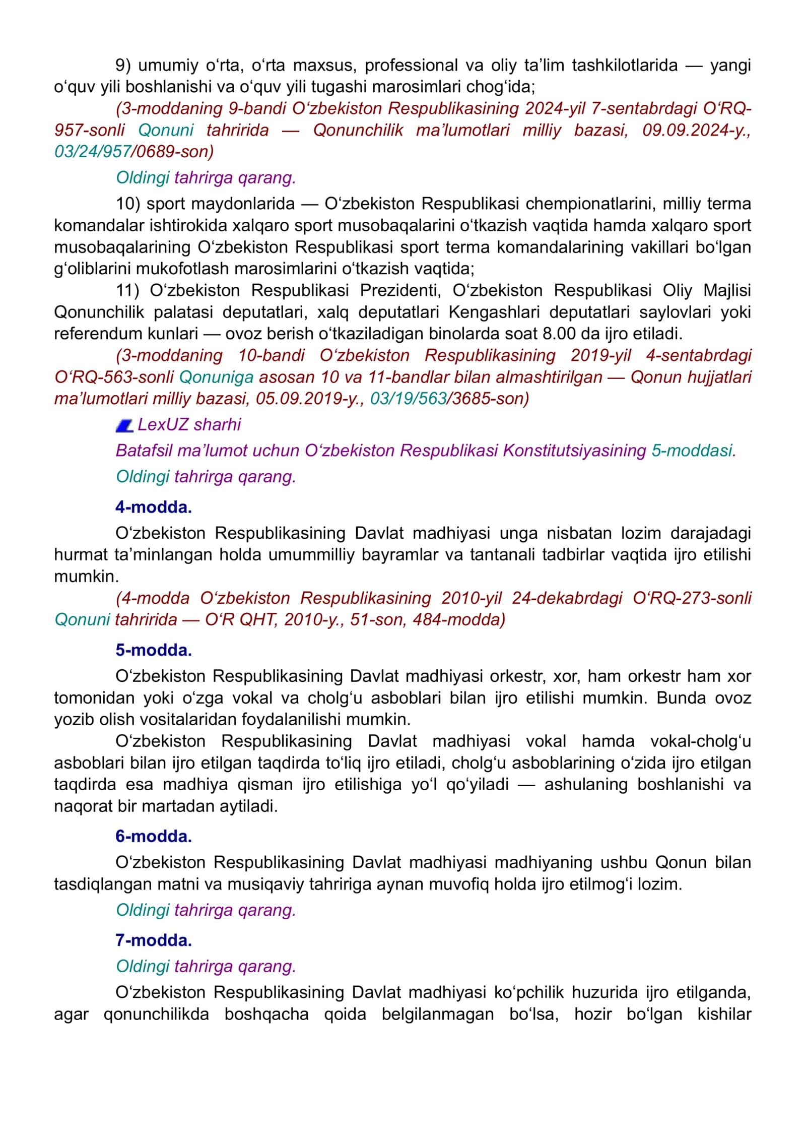 O‘ZBEKISTON RESPUBLIKASINING QONUNI 2