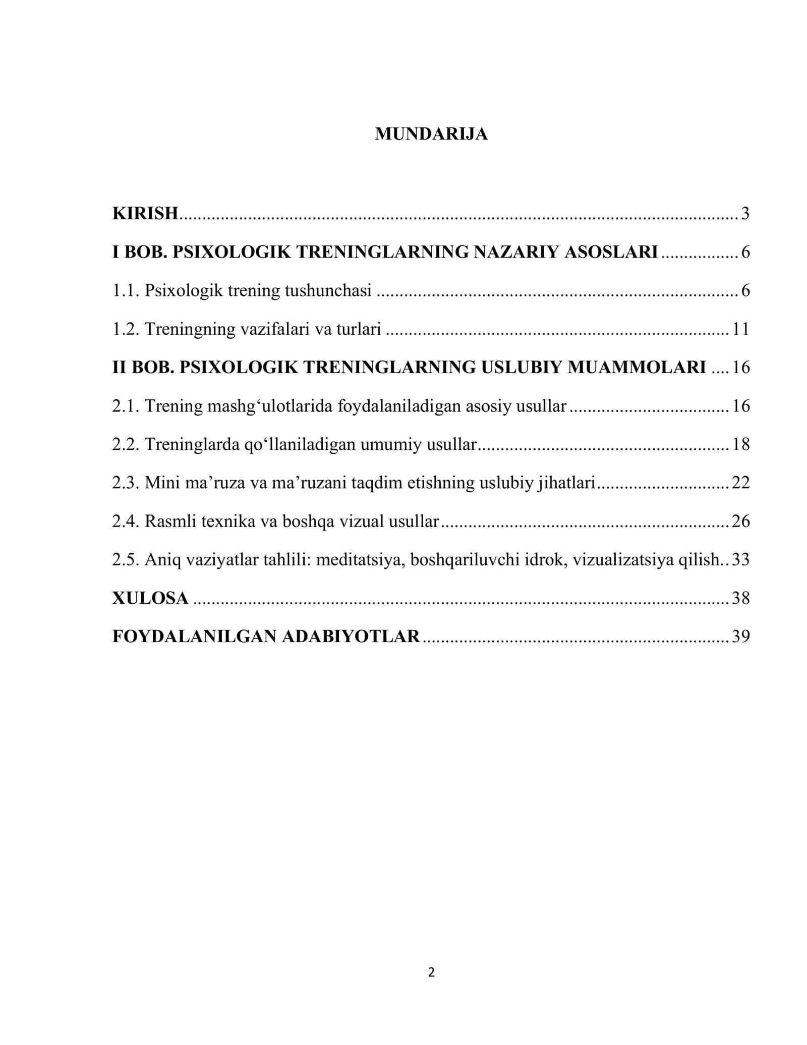 Psixologik treninglarning uslubiy muammolari 2