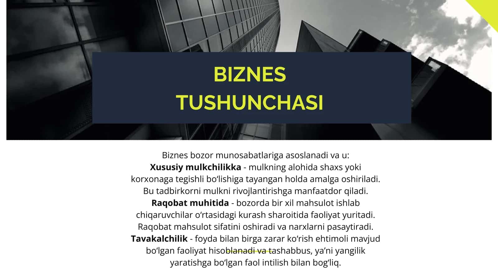 Biznes va Tadbirkorlik 2