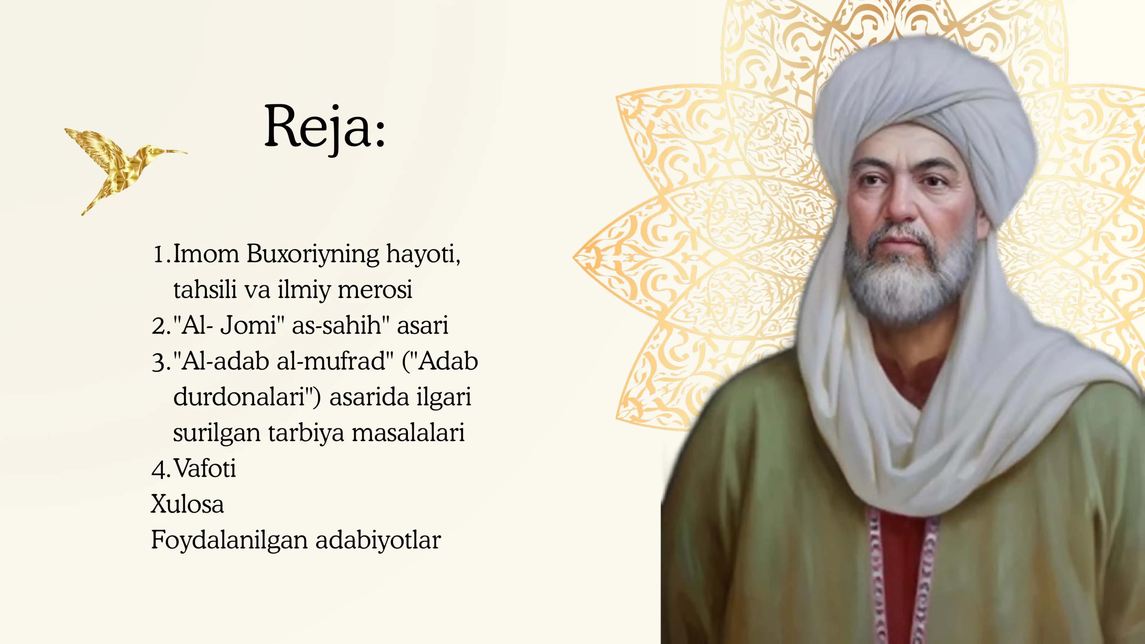 Imom Buxoriy va uning ta'lim-tarbiya haqidagi qarashlari 2