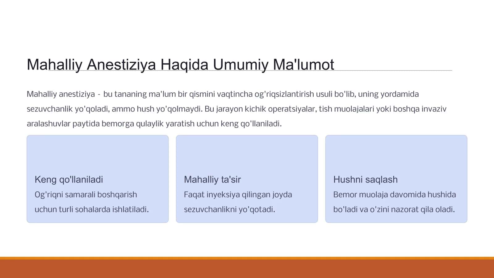 Mahalliy Anestiziyada 2