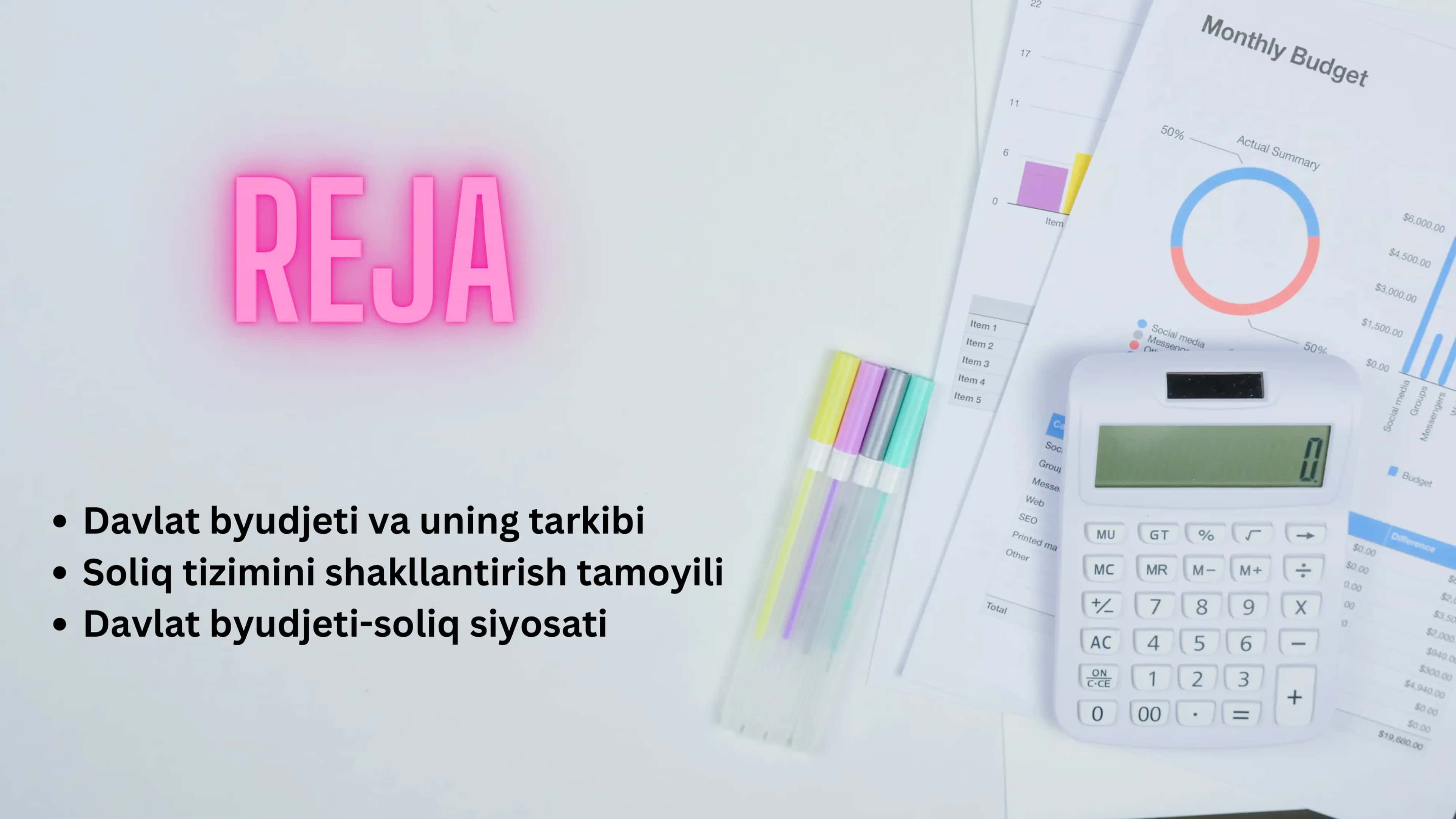 Davlat Byudjeti va Soliq Siyosati 2