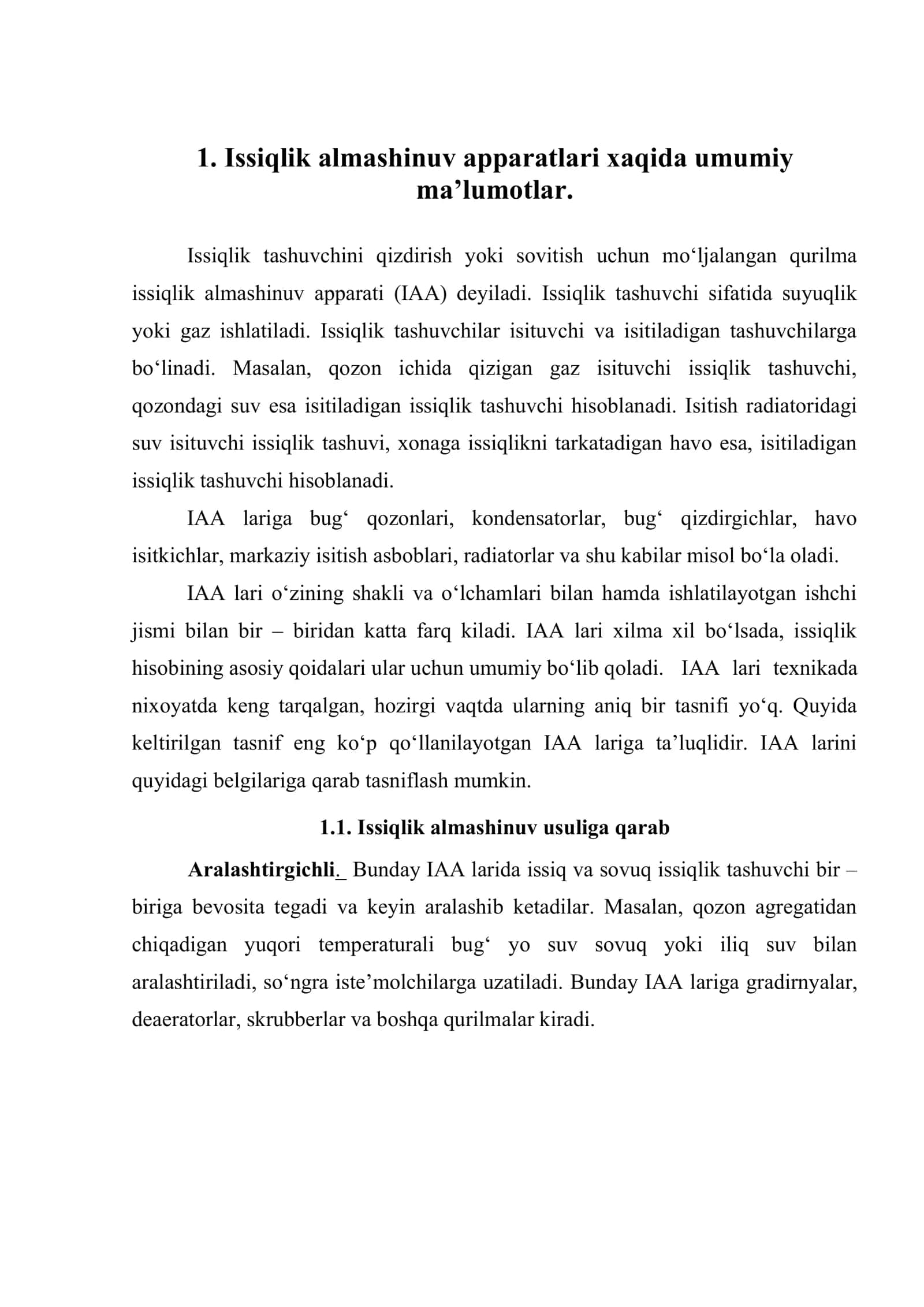 Issiqlik almashinuv apparatlari 2