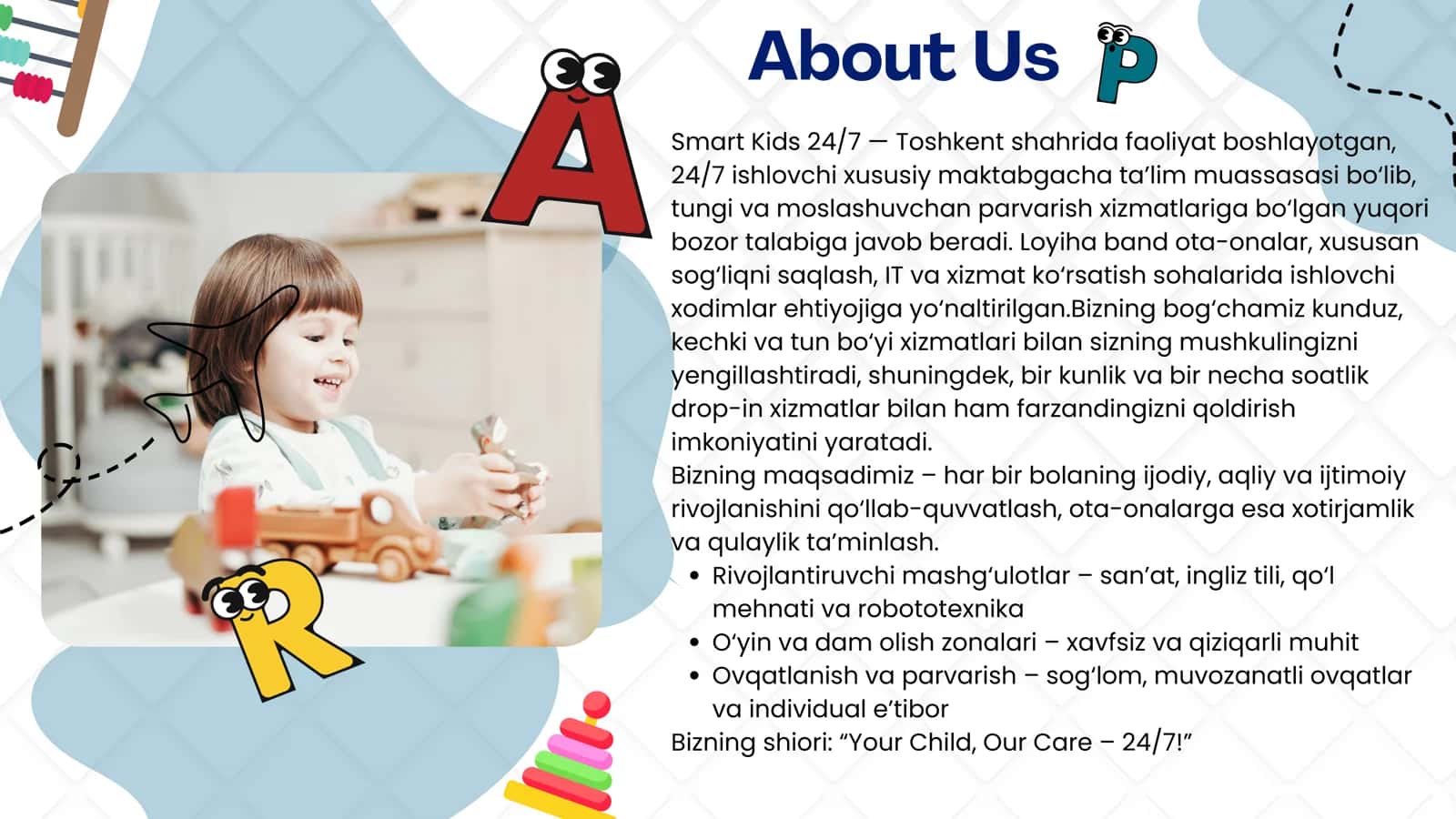 Biznes loyiha. Smartkids 24/7 2