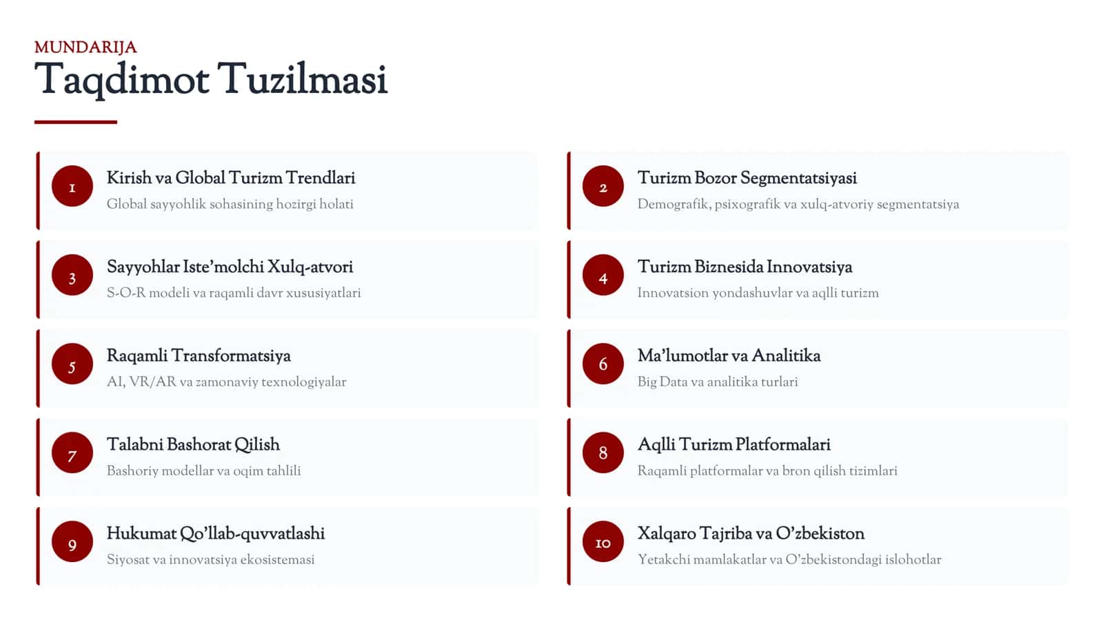 TURIZM INNOVATSIYALARI 2