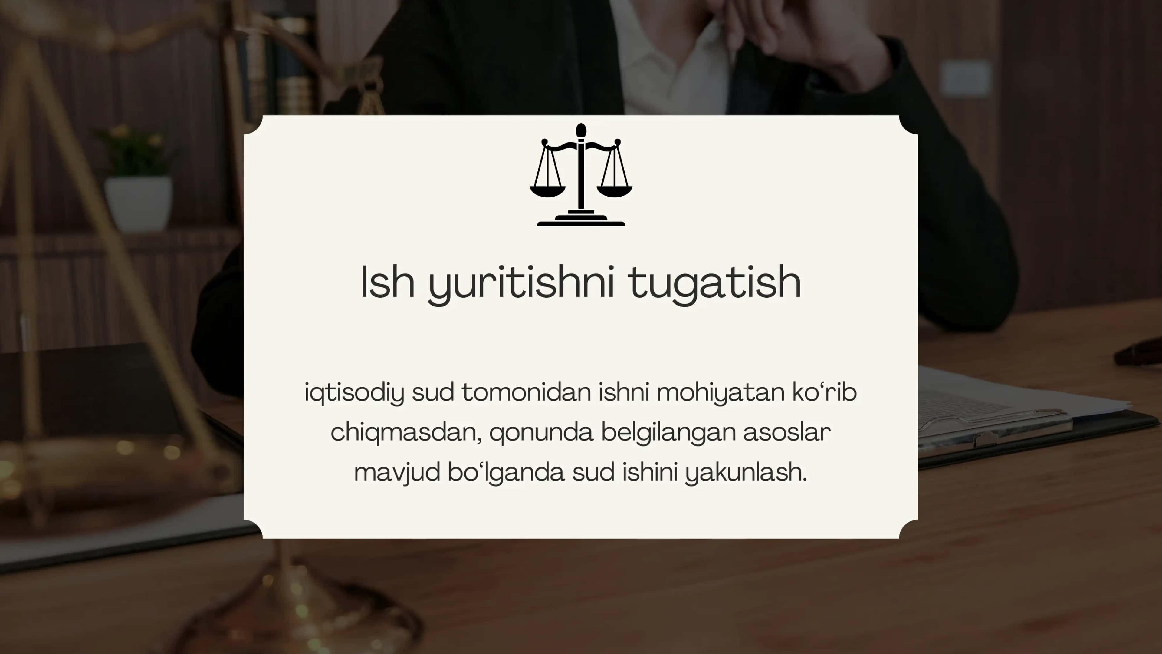 Ish yuritishni tugatish 2