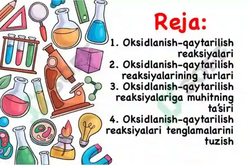 oksidlanish qaytarilish reaksiyalari 2
