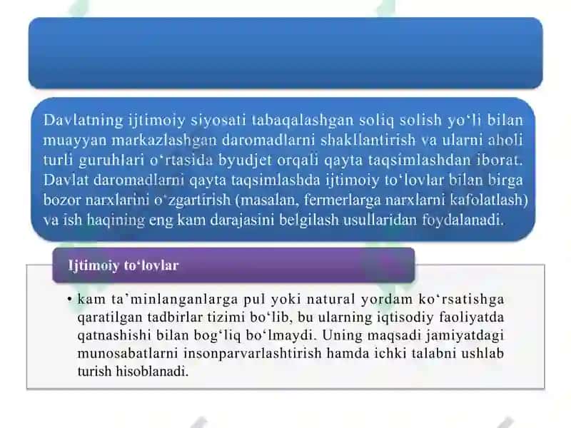 Jamiyatning ijtimoiy sohasi va davlatning ijtimoiy siyosati 2
