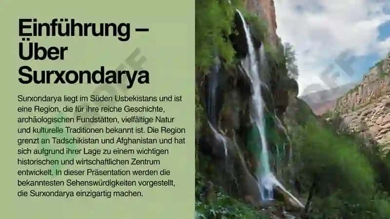 Präsentation: Sehenswürdigkeiten der Heimatstadt – Surxondarya 2