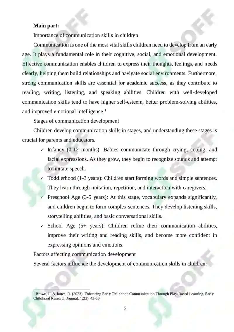 Developing Communication Skills of Children 2