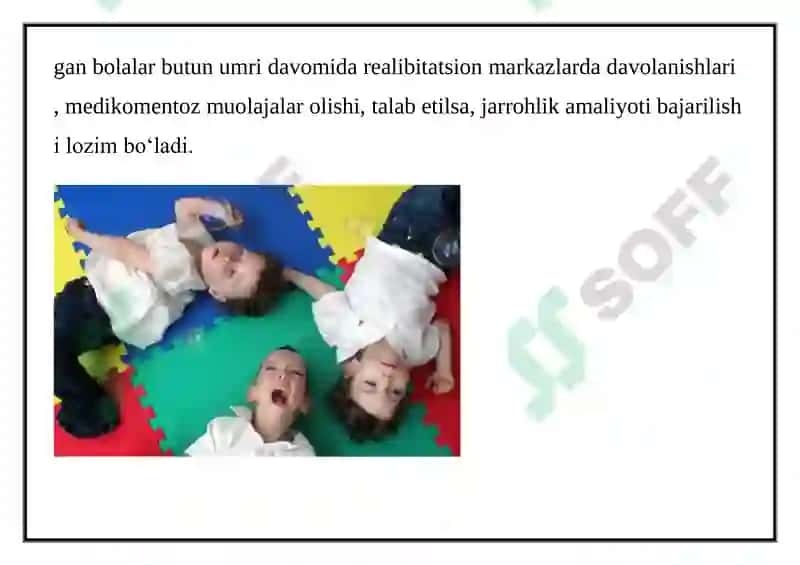 Bolalar serebral falaji (DSP) 2