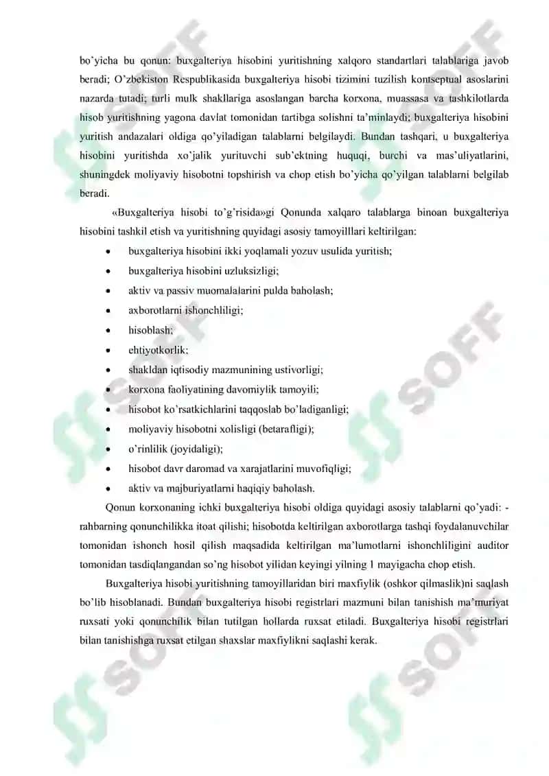 Buxgalteriya hisobini tashkil etish 2