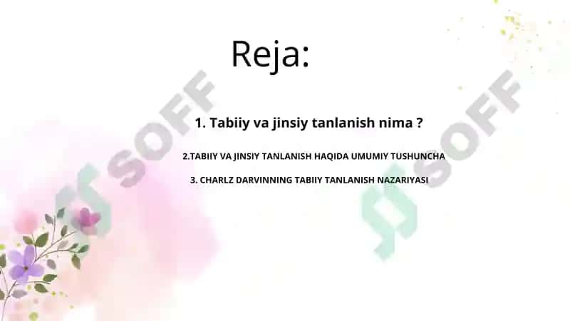 Tabiiy va jinsiy tanlanishlar nazariyasi 2