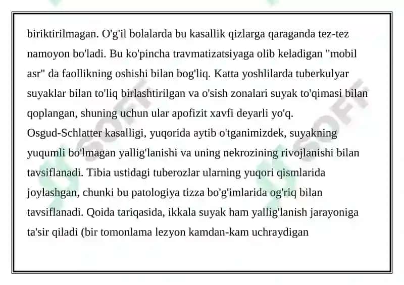 Suyakning Osteoxondropatiyasi 2