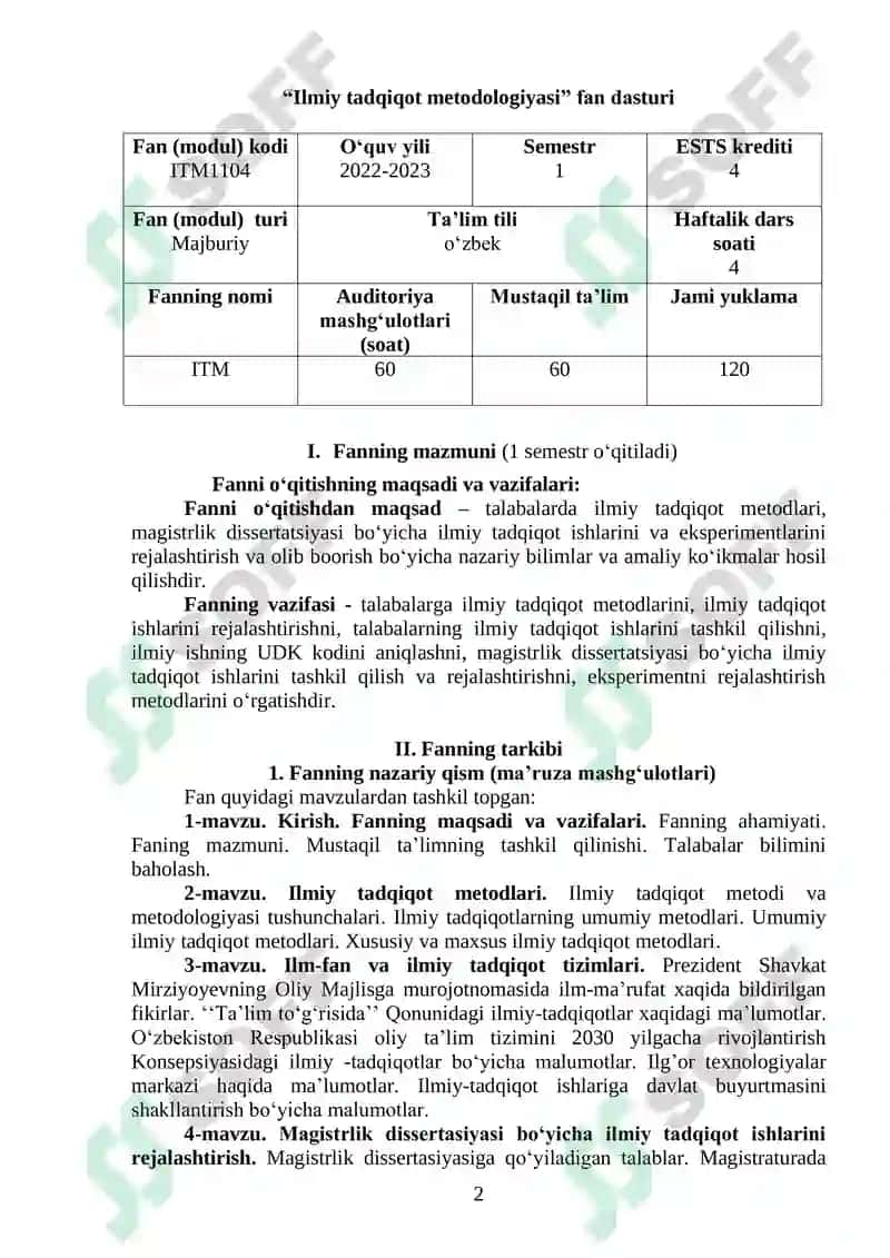 Ilmiy tadqiqot metodologiyasi 2
