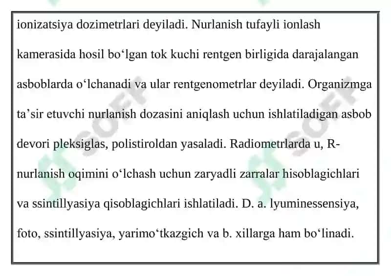 Dozimetrik asboblar 2
