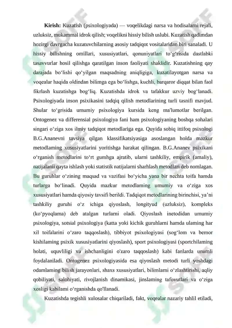 Psixologik kuzatish metodlari 2