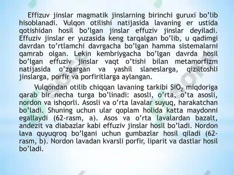 Effuziv jinslar 2