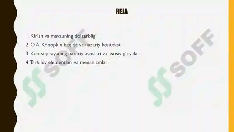 O.A. KONOPKINNING ONGI O‘ZINI O‘ZI BOSHQARISH KONTSEPTSIYASI. 2