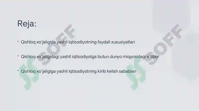 Yashil iqtisodiyot 2
