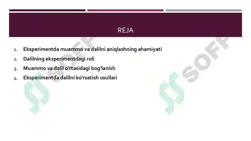MUAMMOVA DALIL: ILMIYTADQIQOT JARAYONI 2