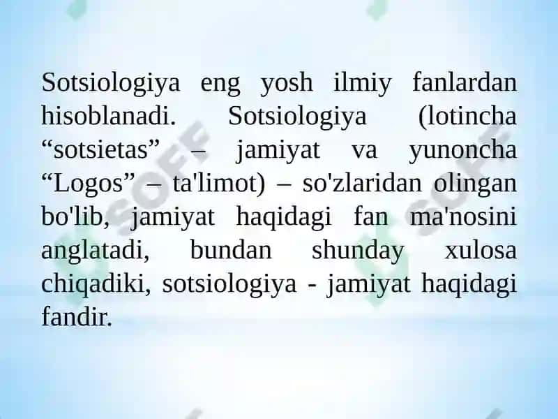 Sotsiologiya fan sifatida 2
