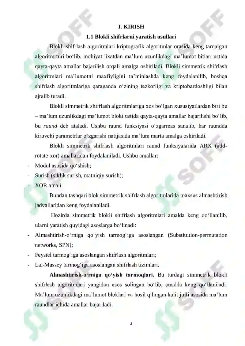Blokli simmetrik shifrlash algoritmlari 2