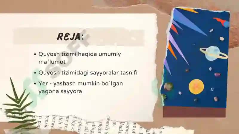 Quyosh tizimi va sayyoralar 2