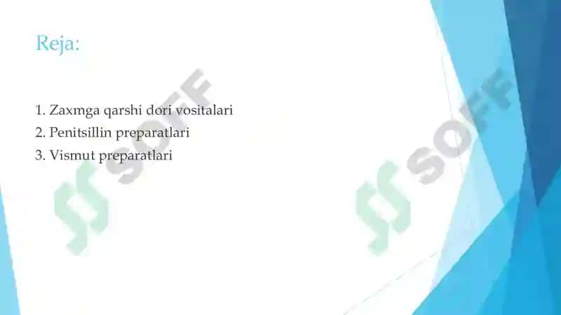 Zaxmga qarshi dori vositalari 2