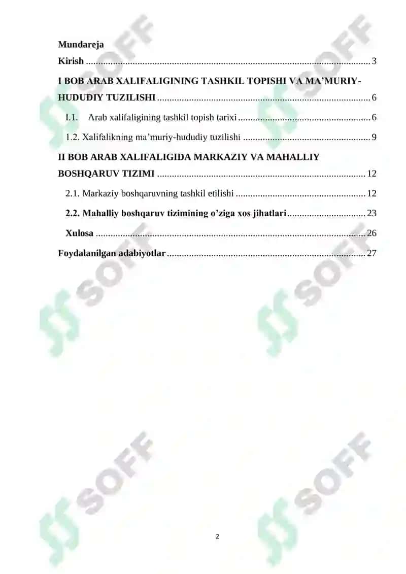 Arab xalifaligi davrida davlat boshqaruvi 2
