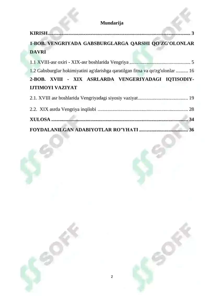 XVIII-XIX asrlarda Vengriyada Gabsburglar Monarxiyasi 2