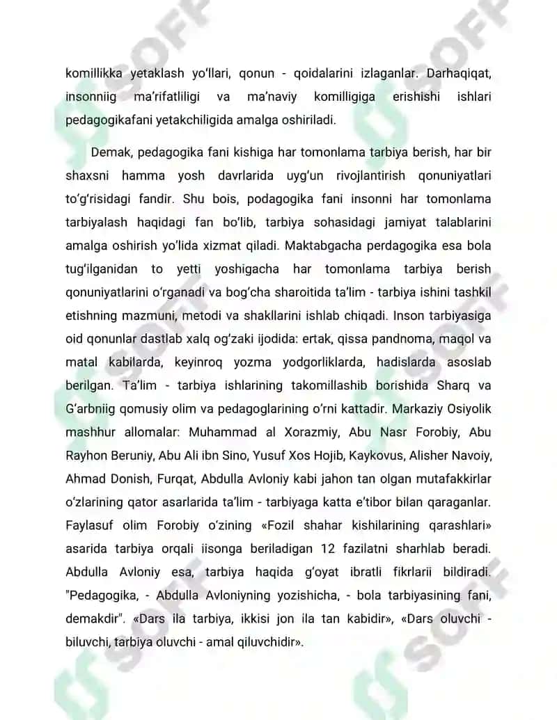 Maktabgacha ta’lim pedagogikasi fani 2