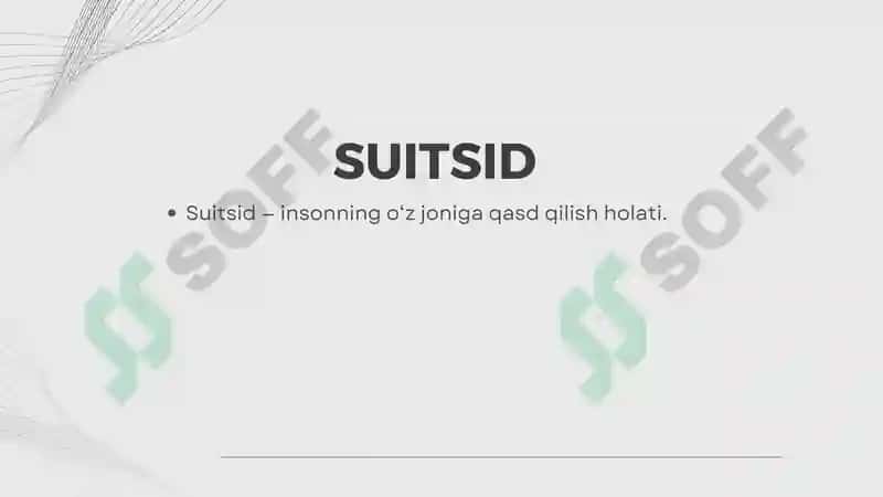 Prezintatsiya uchun mavzu suitsid 2