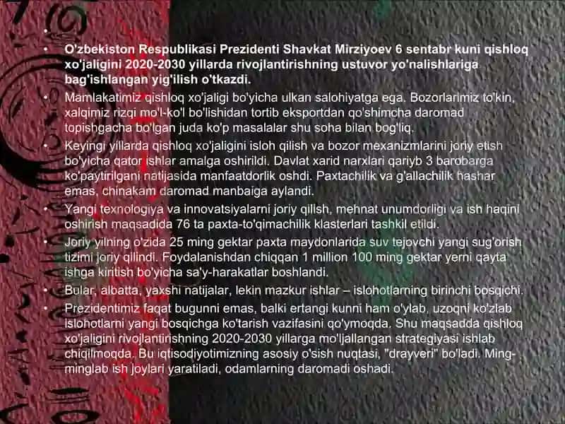 Qishloq xo'jaligi va sanoat 2