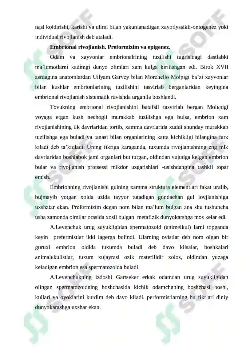 Organizmlarning Individual Rivojlanishi-Ontogenez 2
