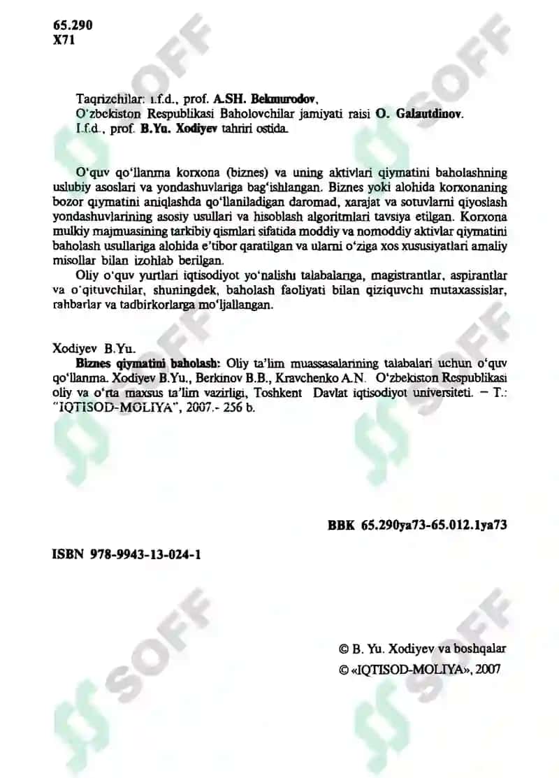 Biznes Qiymatini Baholash 2
