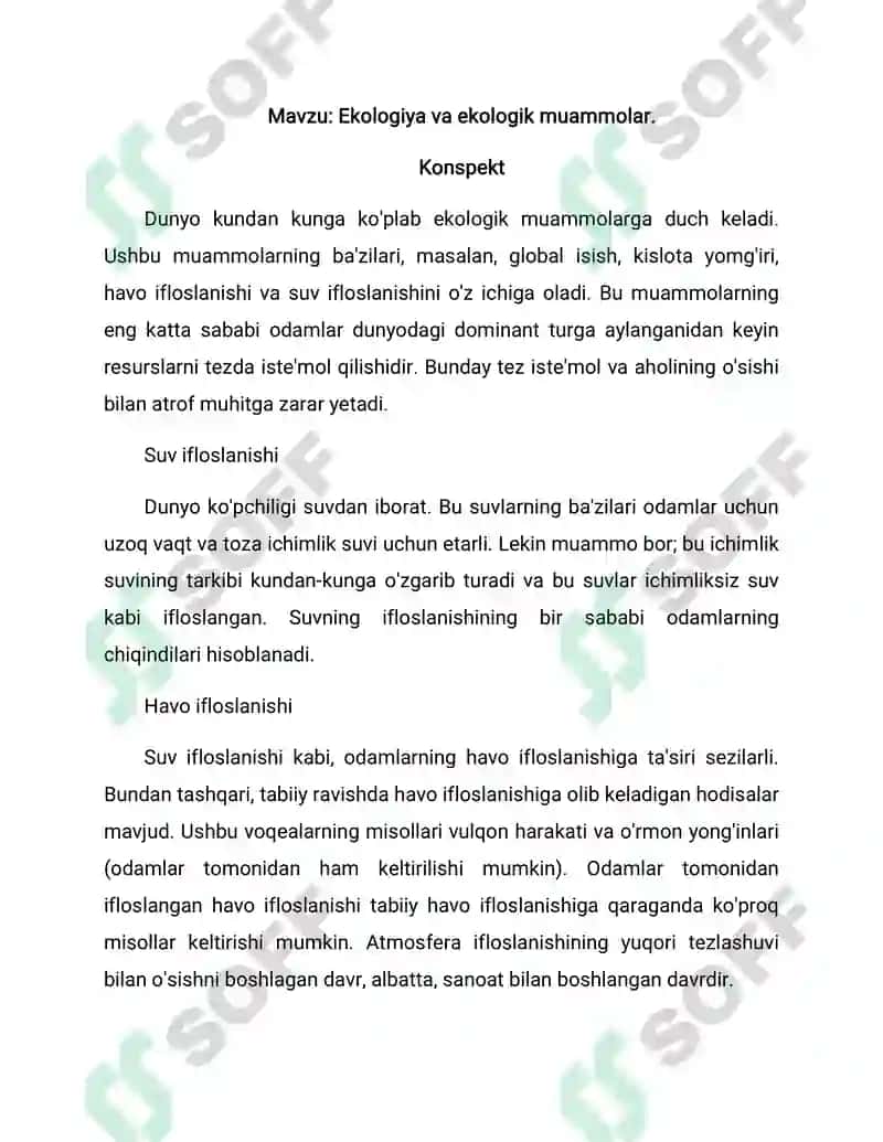 Tabiatni muhofaza qilish to‘g‘risidagi qonunlar 2