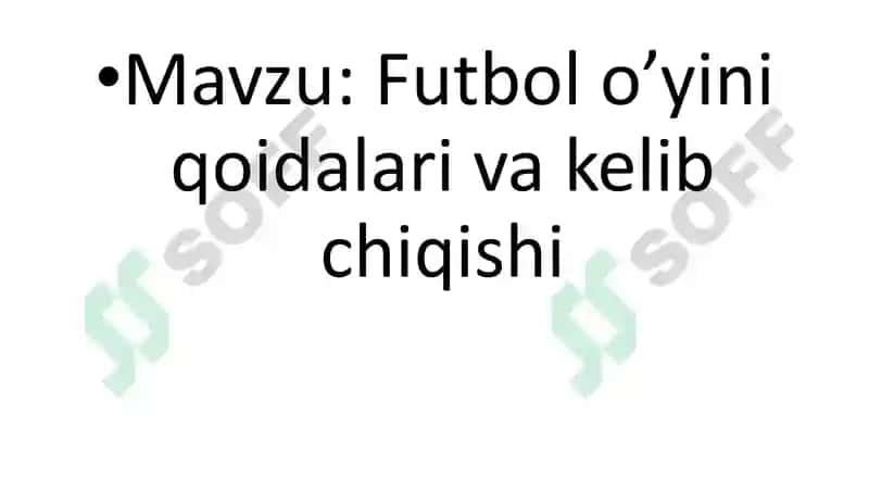 Futbol o’yini va uni o’qitish metodikasi 2