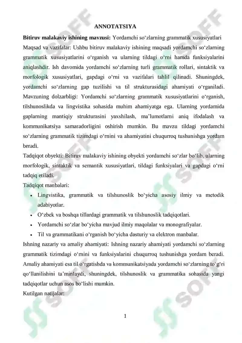 Yordamchi soʻzlarning Grammatik xususiyatlari 2