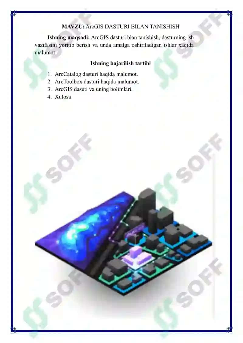 ArcGIS DASTURI BILAN TANISHISH 2