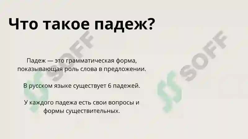 Склонение имен существительных. Подеж. 2