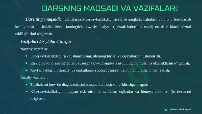 Kiberxavfsizlik asoslari 2
